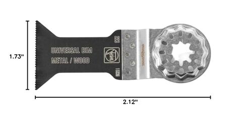 Fein E-Cut Universal Medium Width Waisted Saw Blade | BiMetal Wavy Teeth for Aluminum Profile and Copper Pipes - StarLock Mount, 2-1/8" Blade Length, 3-Pack - 63502223270 in Kuwait