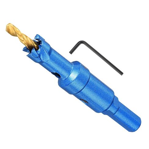 METALLIXITY 24mm(61/64") Carbide Hole Saw, TCT Hole Cutters for Thick Stainless Steel Steel Sheet Metal Iron, Blue in Saudi Arabia