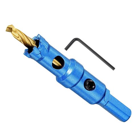 METALLIXITY 24mm(61/64") Carbide Hole Saw, TCT Hole Cutters for Thick Stainless Steel Steel Sheet Metal Iron, Blue in Saudi Arabia