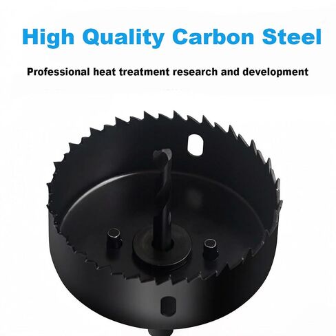 19Pcs Hole Saw Set with Mandrels and Drill Bits, 3/4" to 6" (19-152mm), Carbon Steel Hole Cutter Kit for Wood, Plastic, PVC, Drywall, with Portable Storage Case in Kuwait