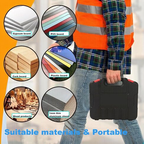 19Pcs Hole Saw Set with Mandrels and Drill Bits, 3/4" to 6" (19-152mm), Carbon Steel Hole Cutter Kit for Wood, Plastic, PVC, Drywall, with Portable Storage Case in Kuwait