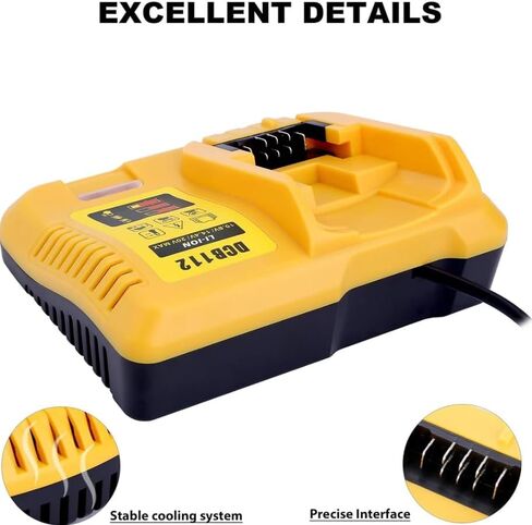DCB112 Battery Charger Replacement for De-Walt 12V 20V and 60V MAX Lithium-Ion Battery DCB201 DCB200 DCB612 DCB609-2 DCB609 DCB606 DCB606-2 DCB208 DCB206 DCB204 DCB203 DCB126 in Kuwait