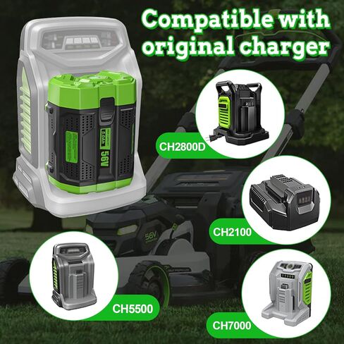 waitley 56V 5000mAh Replacement Battery Compatible with EGO 56 Volt Tool | Lithium-Ion Battery Compatible With BA2800T BA2800 BA4200 BA1400 CS1604 CS1804 Cordless Tools Not Made By EGO in Kuwait