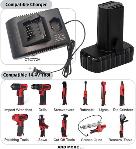 CTC131 CTC131A Lithium Dual Bay Battery Charger Replacement for Snap-on 14.4V & 18V Batteries CTB8174 CTB8185 CTB7185 in Kuwait