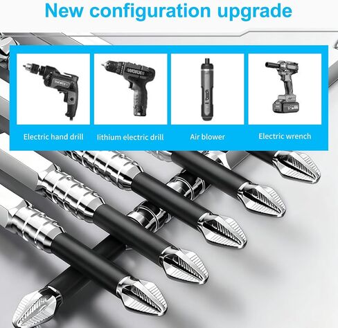 High Magnetic Screwdriver Drill Bit Set, New Anti Slip Magnetic Electric Screwdriver Set Alloy Steel for Impact Driver, Premium Universal Strong Magnetic Durability Screwdriver Drill Bit Set (9) in Kuwait