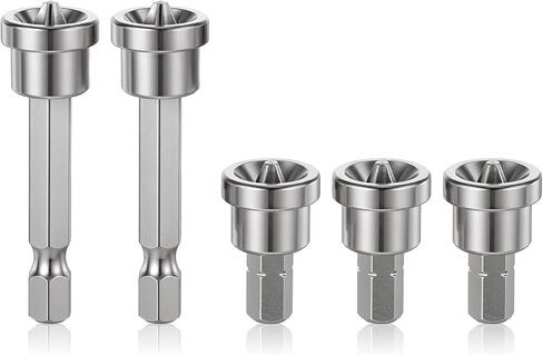 5PCS Magnetic Drywall Screwdriver Bits Set Magnetic Positioning Screwdriver Bits Ph2 Bit Hex Shank Drywall Screw Bit for Plasterboard Screw, 50mm in Kuwait