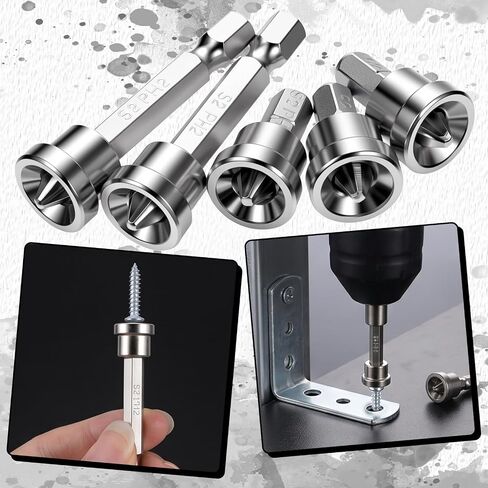 5PCS Magnetic Drywall Screwdriver Bits Set Magnetic Positioning Screwdriver Bits Ph2 Bit Hex Shank Drywall Screw Bit for Plasterboard Screw, 50mm in Kuwait