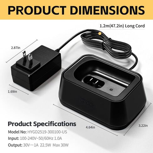 Fast Charger Base for Battery of LG CordZero Q3, A9 Vacuum Cleaner | Model A9K-CORE,A9MAX,A9T-Ultra,A9S,A9K PRO,A9N,A9M,A9MULTI,A958,A958SA,A9Plus A905M A907GMS A905RM A908MVR A929KVM A958S A916 in Kuwait