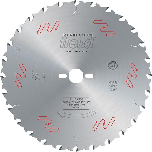 Freud Thin Kerf Carbide Tipped Blade to Cut Solid Wood - Ideal for Ripping - 300mm Diameter, 28 Tooth Carbide Tipped Blade, 30mm Arbor, 2.7mm Kerf, 1.8mm Plate - LU1E03 in Kuwait