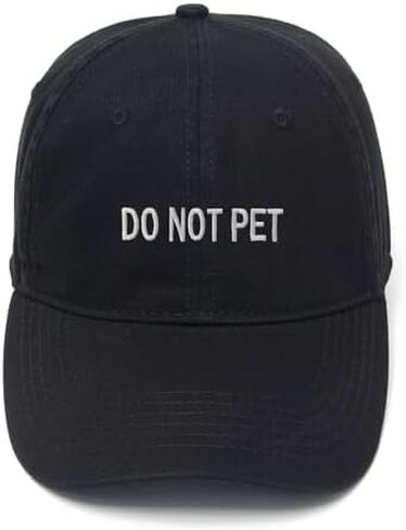 Do Not Pet Embroidered Mens Baseball Cap Cotton Washed Baseball Hat in Saudi Arabia