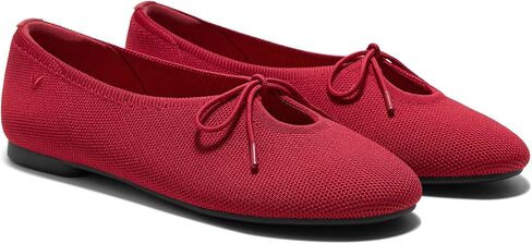 VIVAIA Camora Women's Bow Flats Round Toe Lace up Elegant Ballet Flats Comfortable Soft Knit Washable Shoes in Kuwait