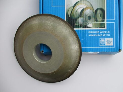 Dia. 5" (125mm.) Hole 1.26" (32mm.) Type: 12R4 Dish Abrasive Diamond Grinding Wheel for Carbide Teeth (125/100 Micron = 150 Grit) in Saudi Arabia
