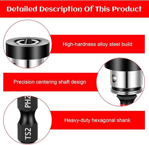5PCS Drywall Screw Setter Bits PH2 Magnetic Depth Stop Adjustable | 50mm S2 Steel Hex Shank 2 Inch for Sheetrock Wood & Home Repairs 1/4" Hex Shank for Plasterboard and Sheetrock Screw in Kuwait