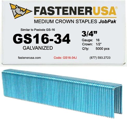 3/4" Leg x 1/2" Crown 16GA GALV GS-16 Staples 5,000ct in Kuwait