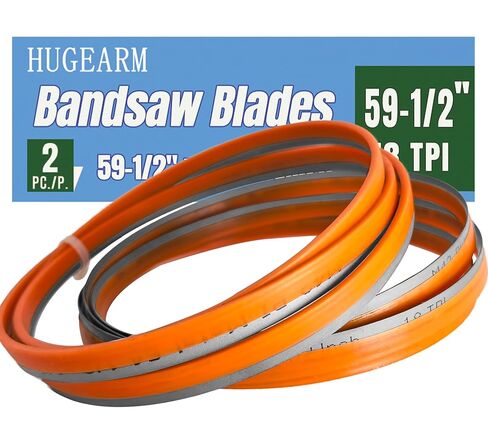 2 Pack 59-1/2" Bandsaw Blades, Band Saw Blades, 18 TPI | Bi-Metal M42, 59-1/2 x 1/2 x 0.025 Inch in Kuwait