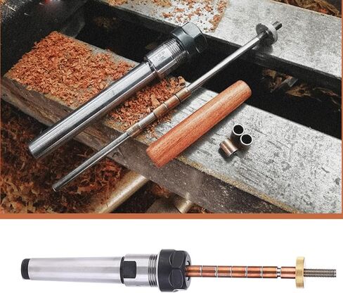 6mm Steel Mandrel for Pen Turning Includes Taper & Straight Shank,Bushing,Compatible with Lathe Collet or Chuck (Morse #2 Taper) in Kuwait