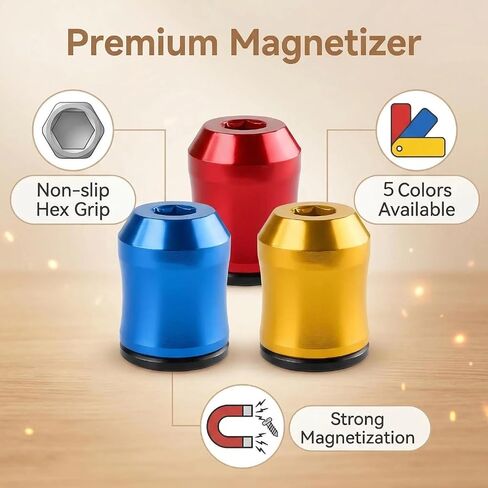 5 Pcs Strong Magnetic Screw Ring,For Power Bits & Hex Screwdrivers | Strong Magnetic Screw Holder,,Anti-Slip Design,Removable Household Tool Metal Screw,For Power Tools,Mechanics Carpenters in Kuwait