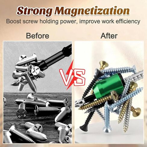 5 Pcs Strong Magnetic Screw Ring,For Power Bits & Hex Screwdrivers | Strong Magnetic Screw Holder,,Anti-Slip Design,Removable Household Tool Metal Screw,For Power Tools,Mechanics Carpenters in Kuwait