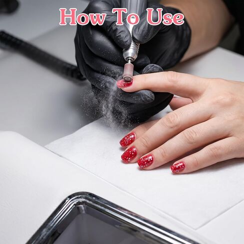 1000 Sheets Nail Dust Collector Filter Paper, Disposable Nail Dust Suction Collector Filter Paper, 9.45 x 7.87 Inch White Non-Woven Filters Pads for Nail-Salon Tech Supplies in Kuwait
