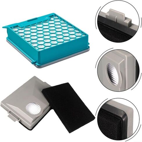 Replacement Filter and Fine Dust Filter for Miele for Boost CX1 and for Blizzard CX1 Vacuum Cleaners, Compatible with 11639240 SF-HY 60 11639250 CX-FSF in Kuwait