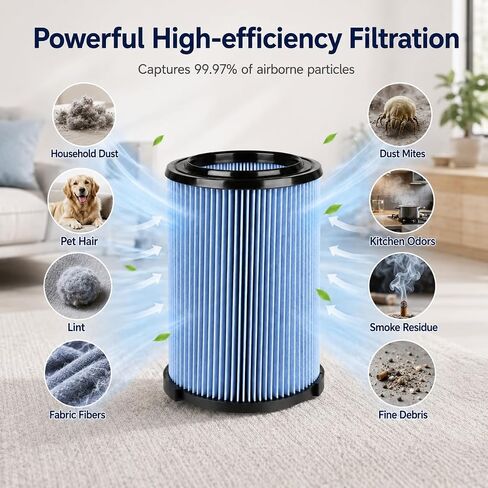 VF5000 Filter for Rigid Shop Vac Filter 5-20 Gallon | 3-Layer Wet/Dry Rigid Shop Vac Filters Compatible with WD06700 WD0671 WD0970EX0 WD0970M0 WD1270 WD1450 in Kuwait