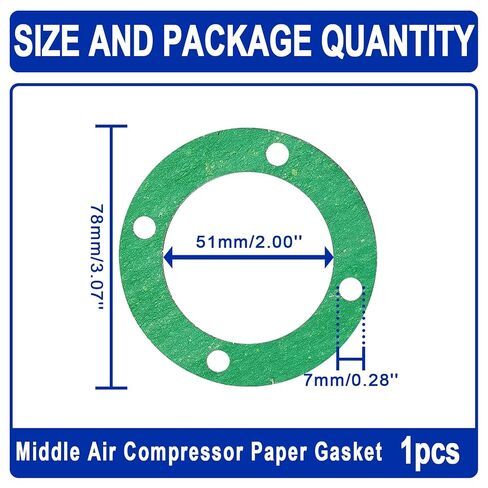 1set Upper/Middle/Lower Air Compressor Paper Gasket,Air Compressor Valve Plate Head Gasket,Air Compressor Valve Plate Replacement Kit(#6,Black/Green) in Kuwait