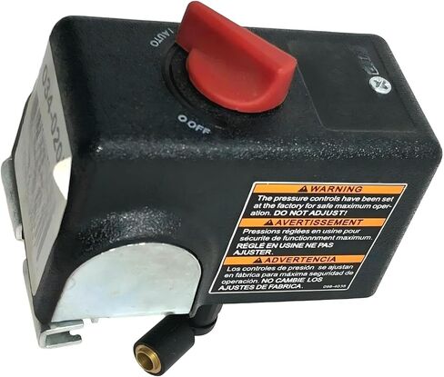 034-0205 For SANBORN COLEMAN POWERMATE PRESSURE SWITCH 145 ON / 175 PSI OFF | pressure release unloader valve for 1/4" compression tube, Part: 034-0205, Compressor UNLOADER VALVE Switch W/ ON/OFF LEVER in Kuwait