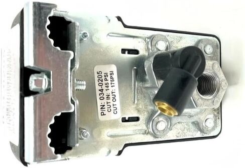 034-0205 For SANBORN COLEMAN POWERMATE PRESSURE SWITCH 145 ON / 175 PSI OFF | pressure release unloader valve for 1/4" compression tube, Part: 034-0205, Compressor UNLOADER VALVE Switch W/ ON/OFF LEVER in Kuwait