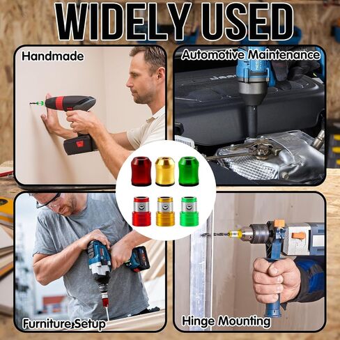6Pcs Screwdriver Head Magnetic Ring Holder, Alloy Screw Holder for DIY Repair, Screw Ring Set Removable Household Tool for Drills, Universal Bit Holders for Hex Screwdrivers & Power Bits in Kuwait