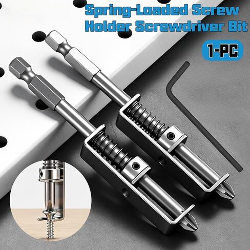 1pc Spring Loaded Screw Holder Bit – Anti-Drop Screwdriver Bit for Electric Drill & Manual Driver, One-Hand Operation Universal Screw Retaining Tool (1PC) in Kuwait