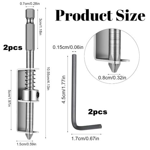 Amabro 2 Pcs Spring Loaded Screw Holder Bit, Anti Drop Retaining Tool for Drill Bit, Single Hand Operation Screwdriver Grip Holder for Woodworking Electricians Mechanics Home Repair in Kuwait