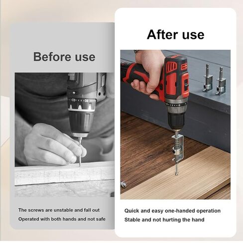 Amabro 2 Pcs Spring Loaded Screw Holder Bit, Anti Drop Retaining Tool for Drill Bit, Single Hand Operation Screwdriver Grip Holder for Woodworking Electricians Mechanics Home Repair in Kuwait