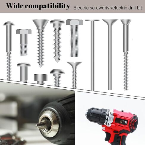 Amabro 2 Pcs Spring Loaded Screw Holder Bit, Anti Drop Retaining Tool for Drill Bit, Single Hand Operation Screwdriver Grip Holder for Woodworking Electricians Mechanics Home Repair in Kuwait
