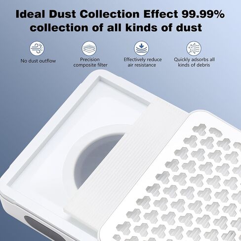 Nail Dust Collector Filter – 2 Pack Replacement Nail Dust Vacuum Reusable Filter, for Nail Dust Collector, Reusable Dust Filter for Acrylic Nails with Filter for Home Nail Salon in Kuwait