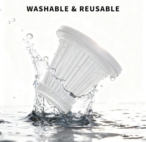 Washable Vacuum Filter 2 Pack, Reusable Replacement Dust Filter for MEFELF CV101 Handheld Car Vacuum Cleaner and Other Mini/Portable Vacuums, 0.2L Capacity in Kuwait