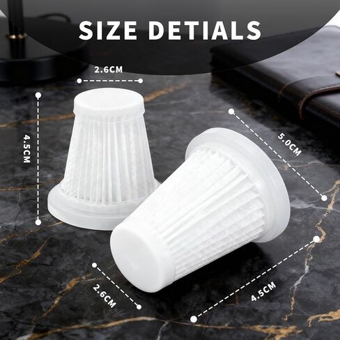 Washable Vacuum Filter 2 Pack, Reusable Replacement Dust Filter for MEFELF CV101 Handheld Car Vacuum Cleaner and Other Mini/Portable Vacuums, 0.2L Capacity in Kuwait