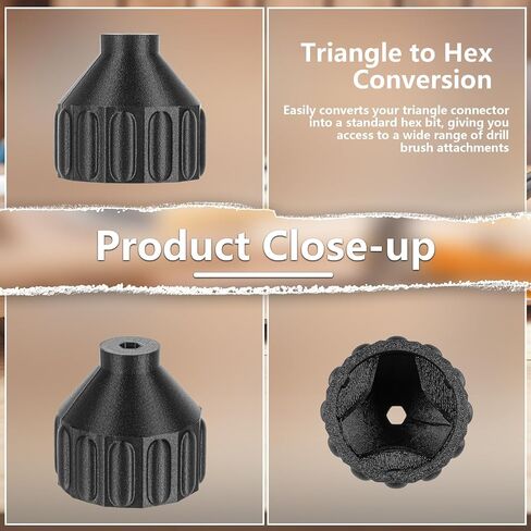 Triangle to Hex Adapter for Ryobi Power Scrubber | Fits Vortex & P4500 | Converts Triangle Connector to Standard Hex Bit in Kuwait