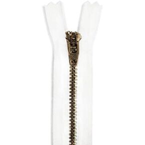 Antique Brass Pant Zipper 7" White Zip for Sewing Craft in Saudi Arabia