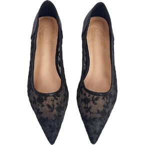 BEAUDRM Women's Lace Mesh Ballet Flats Floral Dressy Flats Pointed Toe Slip On Elegant Wedding Party Shoes in Kuwait
