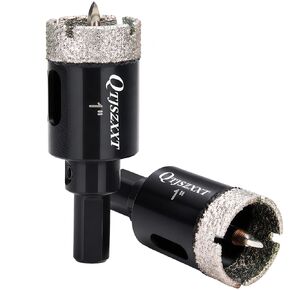 2PC 1-1/4" Inch 32mm Diamond Hole Saw with Pilot Drill Bit, Diamond Tipped Tile Hole Saw Bits, Precise Drilling for Porcelain Ceramic Pottery Granite Stone Glass Bottles (1-1/4") in Kuwait