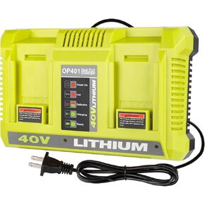 Rapid Charger Station 2 Port Compatible with Ryobi 40V Battery, Multi-Voltage Fast Super Charger Station Replacement for Ryobi 40V Chargers [ Battery Not Included ] in Kuwait