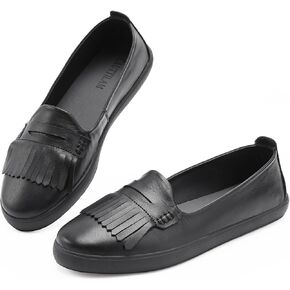 Women's Genuine Leather Loafers Slip On Sneakers for Women Comfortable Walking Shoes Casual Flats in Kuwait