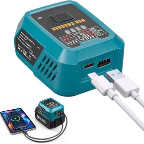 Adisipsoarin 100W USB C Battery Charger Compatible with Bosch 18V Battery, Power Adapter Fast Charging Station with USB-A Port, Fast Charging Hub for Laptops Phones Tablets (Tool Only) in Kuwait