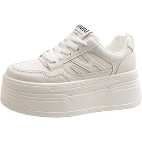 Women's Chunky Sole Sneakers: Chunky Sole Design, Minimalist Pattern Accents, Breathable Upper — Trendy Casual Style, Suitable for Daily Wear, Street Looks and Urban Fashion Matching in Saudi Arabia