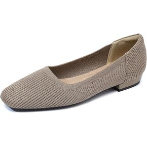 SWDZM Women's Knit Ballet Flats Slip-on Shoes Square Toe Business Casual Flats Comfortable Dressy Walking Shoes in Kuwait