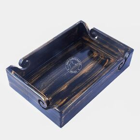 Hind Handicrafts Wooden Yarn Bowl Tray for Knitting and Crochet – 4-Way Handmade Rosewood Holder – Tangle-Free Yarn Organizer with Spiral Cut – Travel Friendly (Purple, 12" x 8" x 2.5") in Saudi Arabia