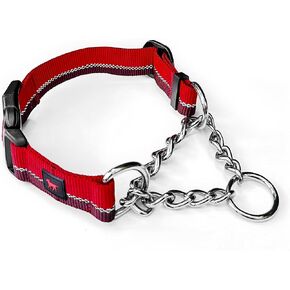 طوق Tuff Pupper مارتينجال للكلاب | تصميم سلسلة محدودة من النايلون والفولاذ اللطيف مثالي للتدريب | نقاط ربط المقود المزدوج | إبزيم متين سريع الفك | التحجيم لجميع السلالات in Kuwait