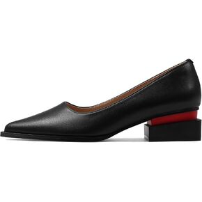 Dress Shoes for Women Pointed Toe Comfortable Low Heel Pumps | Patent Leather, 1.5 Inch Chunky Heel, Closed Toe, Slip On, Casual Dressy Flats, Loafers for Office Wedding Party in Kuwait