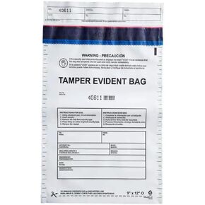 9"x12" Opaque Plastic Deposit Bags with Security Tape Tamper Evident - Secure Bank Deposits, Cash Handling, & Currency Transport | Self-Sealing Tape with Hidden Graphics | 100-Pack in Saudi Arabia