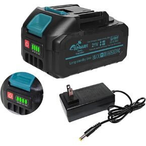 21V 4.0Ah Battery with Charger & LED Display for Electric Tools | Wide compatibility with Makita-style cordless equipment, secure slide-on fit, stable output, and dependable backup power in Kuwait
